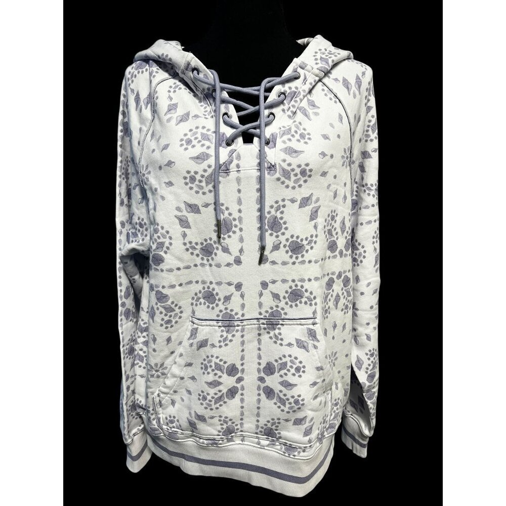 SER.O.YA FOSTER PULLOVER HOODIE UNISEX SM BLUE WHITE GORPCORE OUTDOORSY